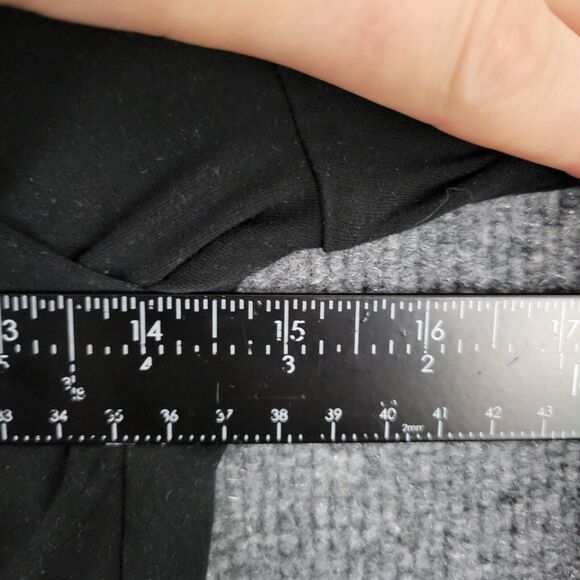 MM LAFLEUR The Octavia Top Black Faux Wrap Long Sleeve Minimalist SIZE XS - Picture 10 of 11